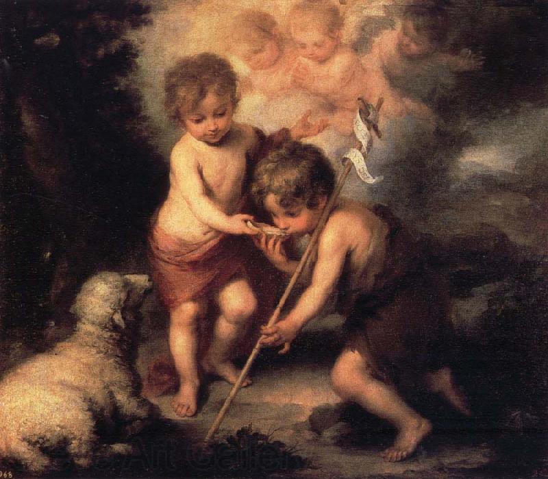 Bartolome Esteban Murillo Infant Christ Offering a Drink of Water to St.Fohn